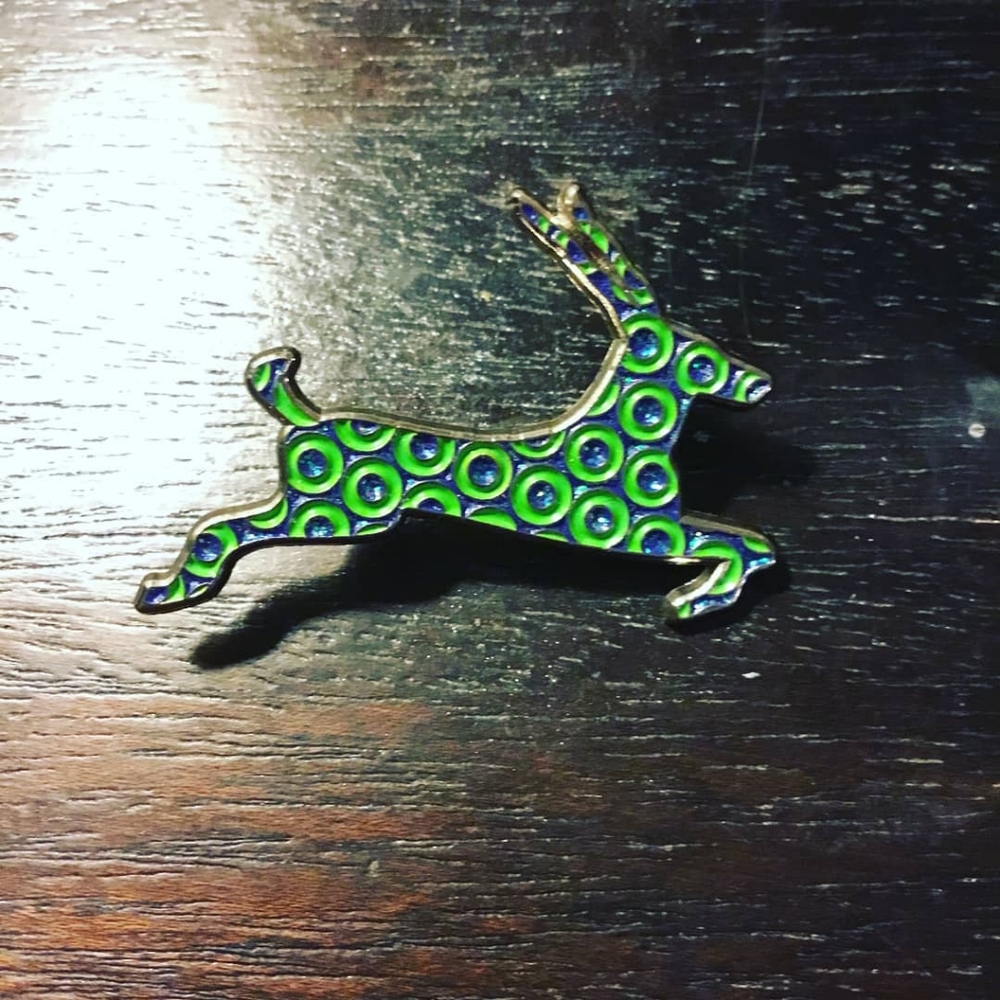 Green and Blue Antelope Pin Limited Edition Phish